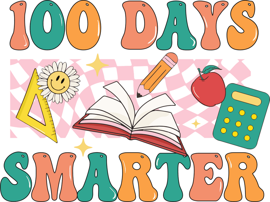 100 Days of Academic Fun - Ready To Press DTF Transfer - Buy Bulk DTF