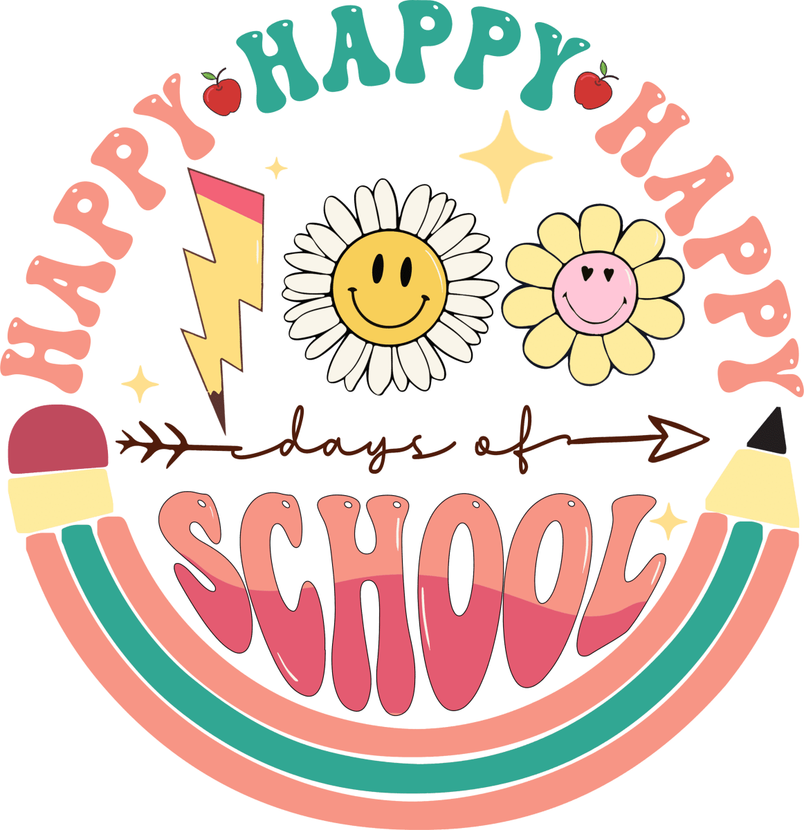 100 Days of School Triumph - Ready to Press DTF Transfers - Buy Bulk DTF