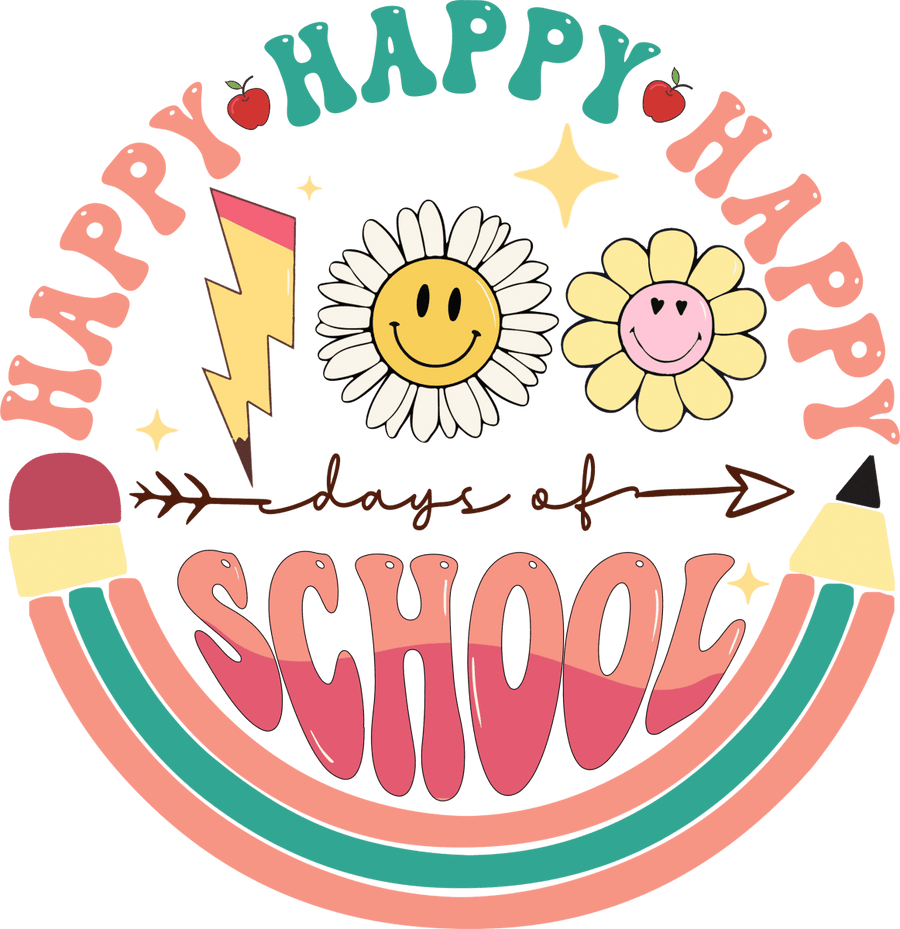 100 Days of School Triumph - Ready to Press DTF Transfers - Buy Bulk DTF