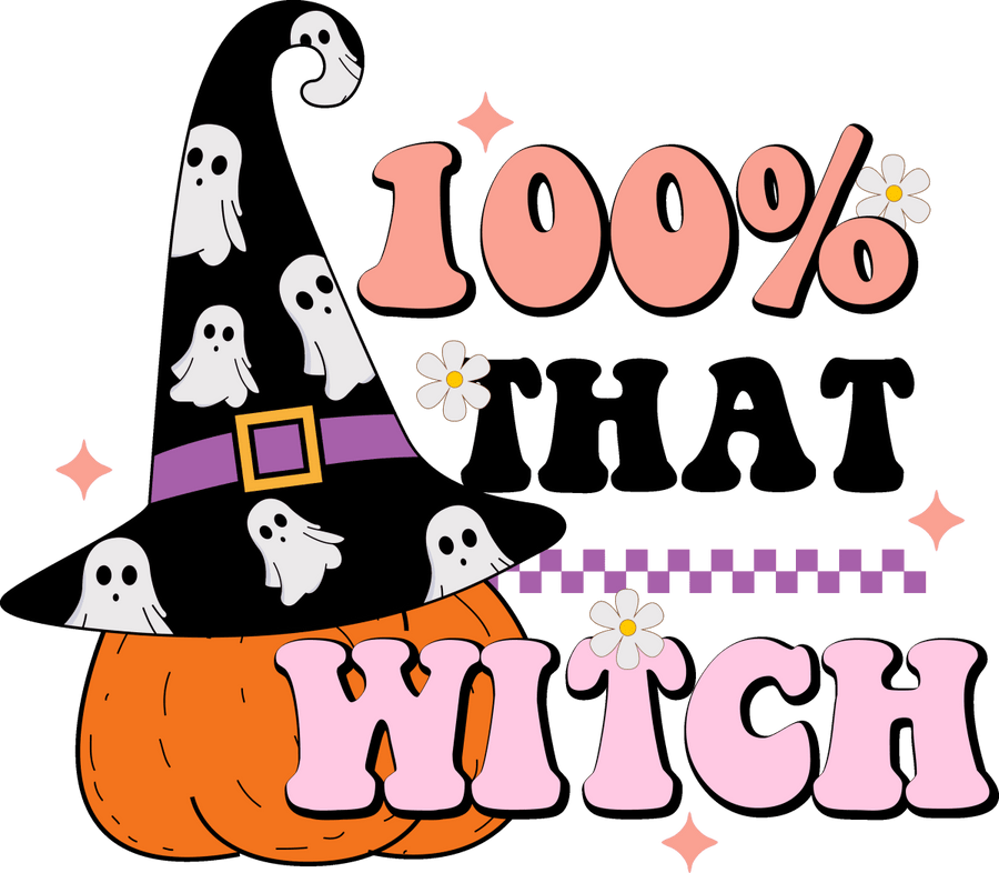 100 Percent That Witch Ready To Press DTF Transfer - Buy Bulk DTF