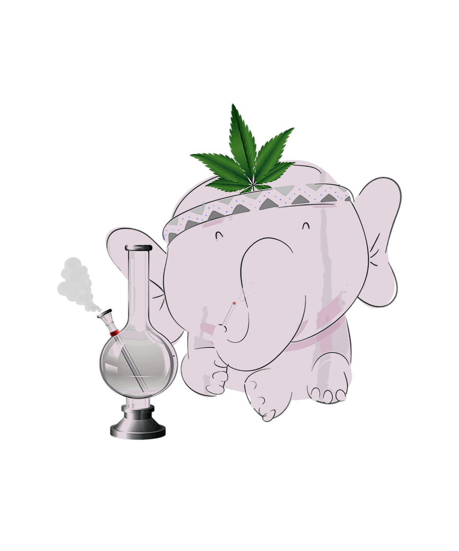 420 Smoking Pink Elephant Ready To Press DTF Transfer - Buy Bulk DTF