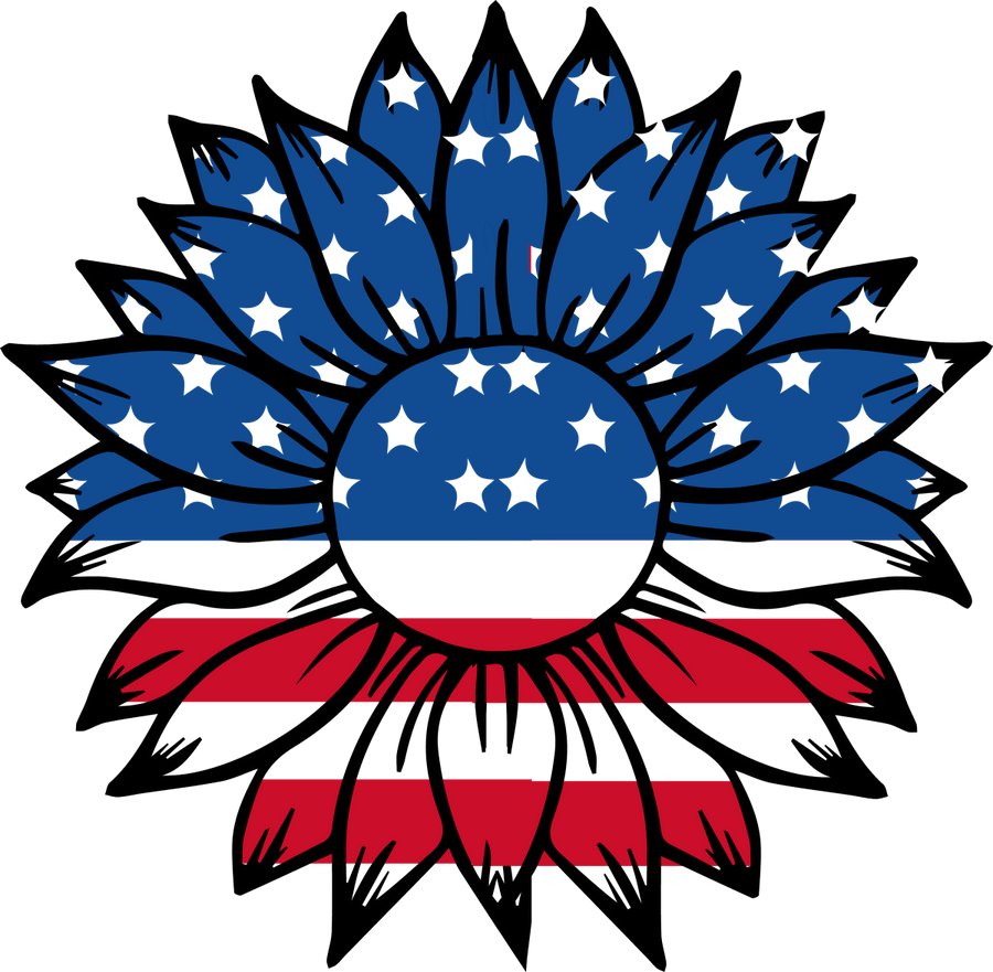 4th of July Sunflower 1029 Ready to Press DTF Transfer - Buy Bulk DTF