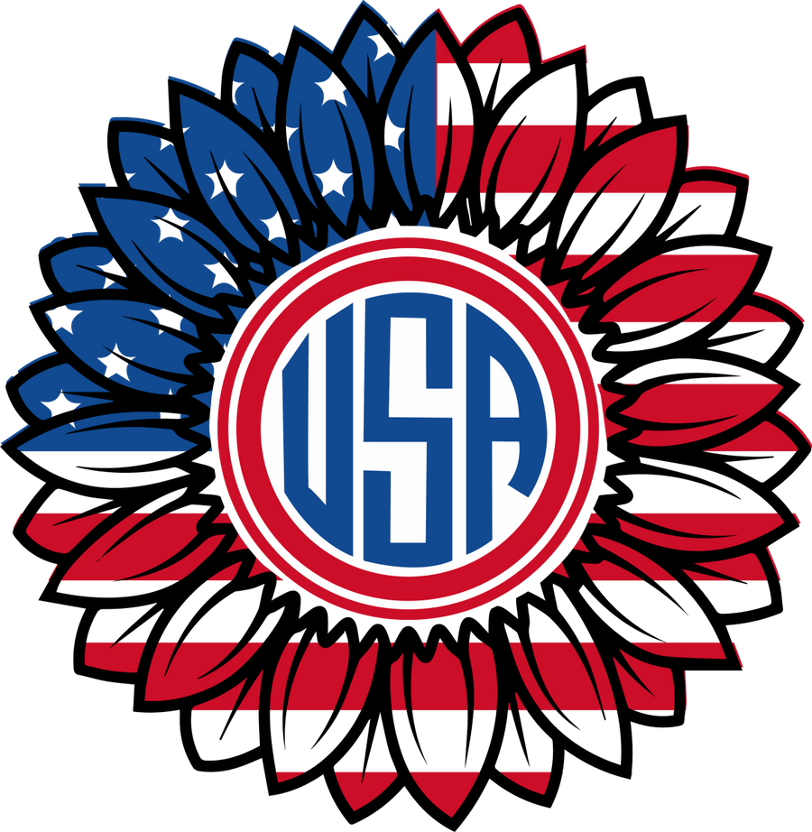 4th of July Sunflower 1033 Ready to Press DTF Transfer - Buy Bulk DTF