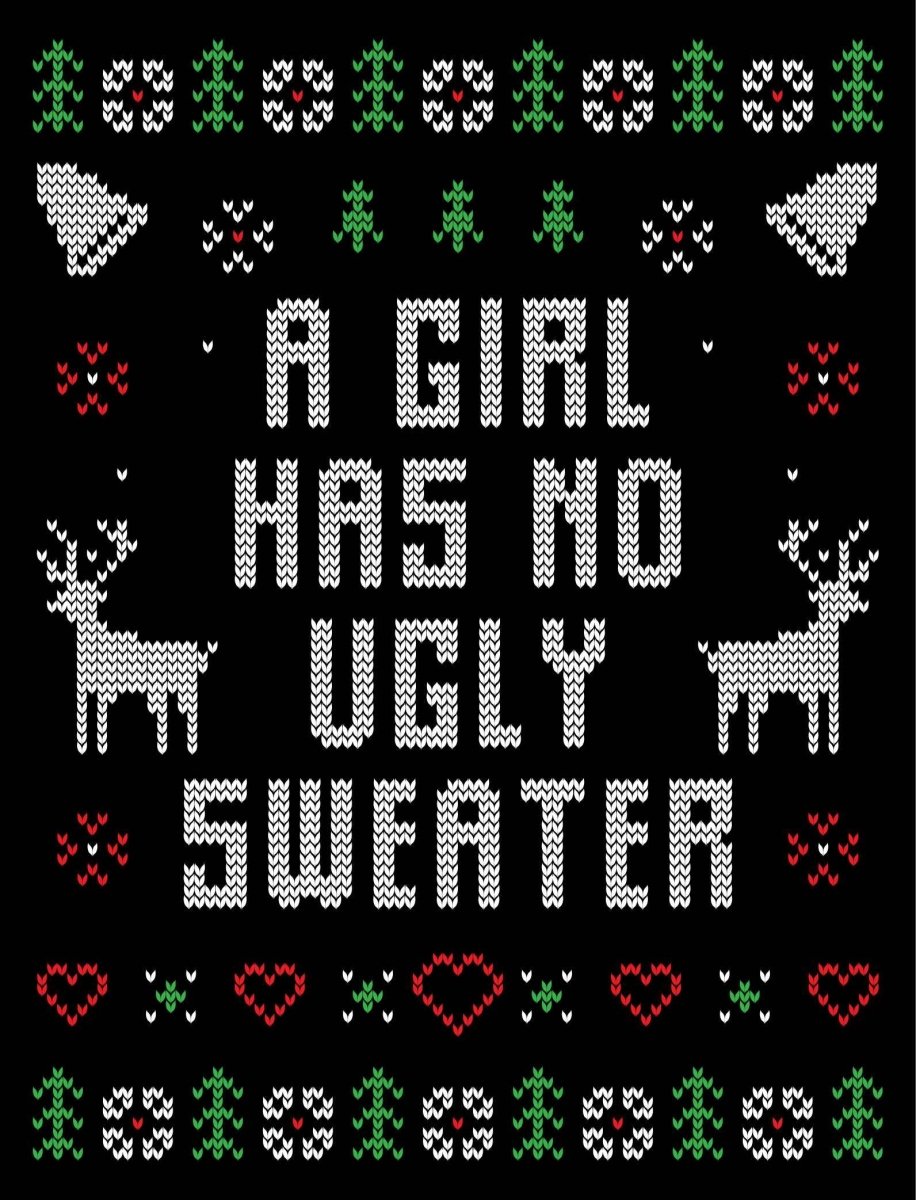 A Girl Has No Ugly Sweater Transparent For Christmas Ready To Press DTF Transfer - Buy Bulk DTF