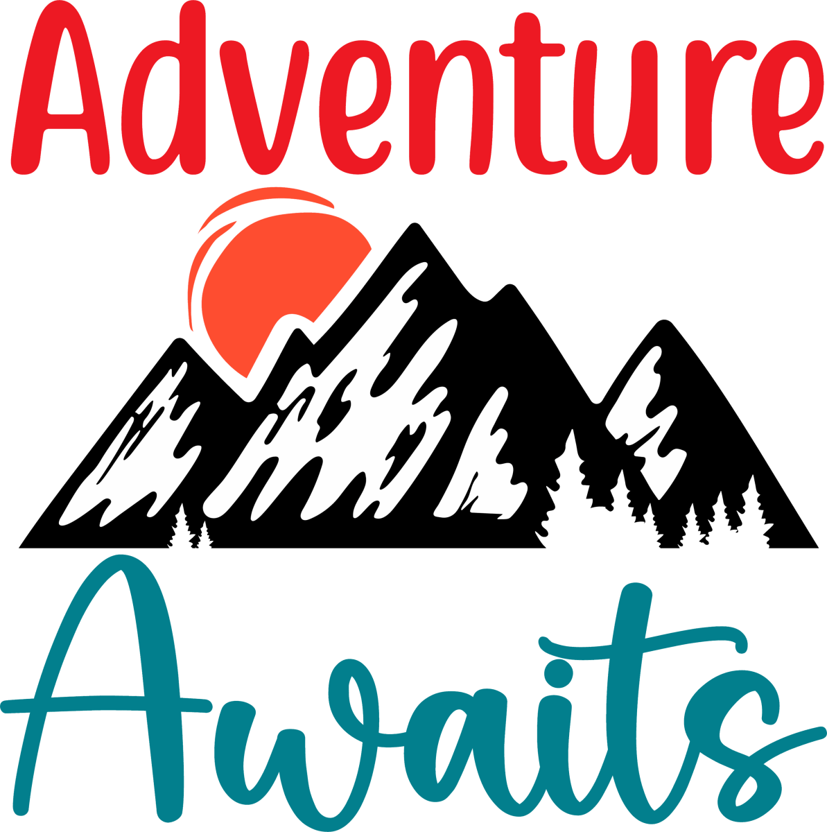 Adventure Awaits 1001 Ready to Press DTF Transfer - Buy Bulk DTF