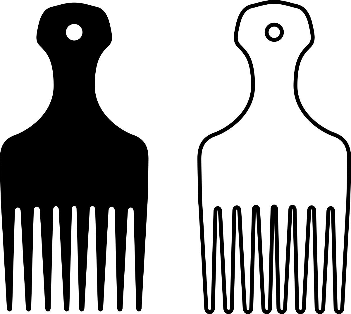 Afro Hair Pick Ready To Press DTF Transfer - Buy Bulk DTF