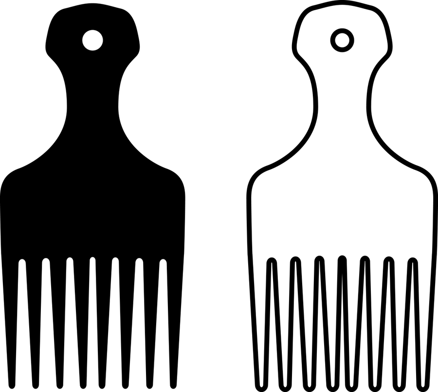 Afro Hair Pick Ready To Press DTF Transfer - Buy Bulk DTF