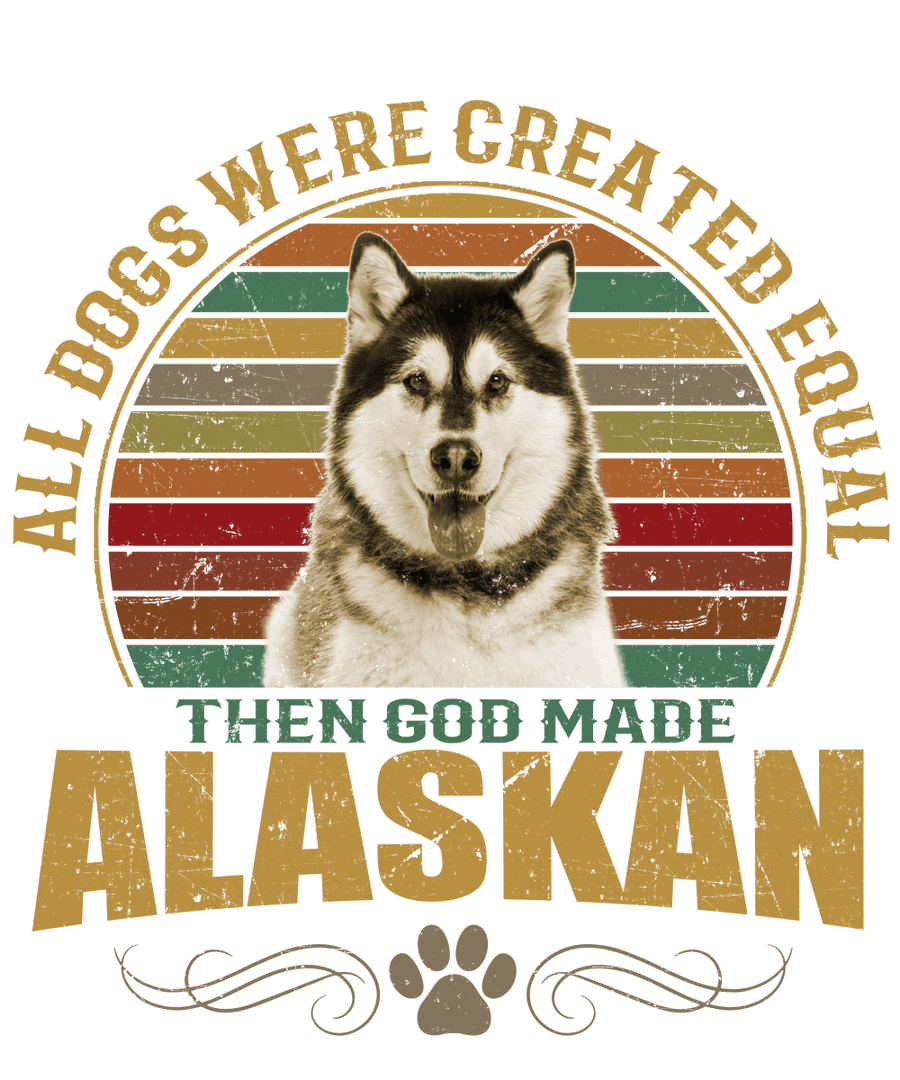 Alaskan Dog Lover Unisex Men’s T-Shirt Ready To Press DTF Transfer - Buy Bulk DTF