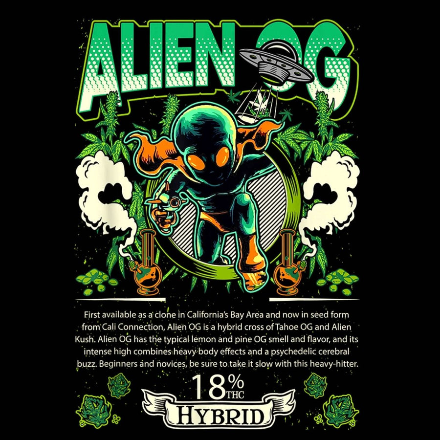 Aliens Weed Strain Ready To Press DTF Transfer - Buy Bulk DTF