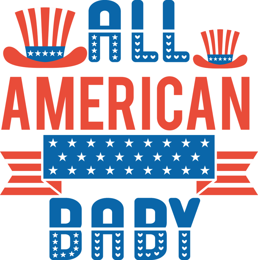 All American Baby - 1041 Ready to Press DTF Transfer - Buy Bulk DTF
