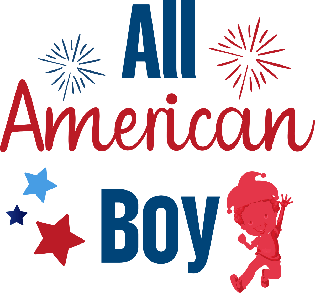 All American Boy - 1044 Ready to Press DTF Transfer - Buy Bulk DTF