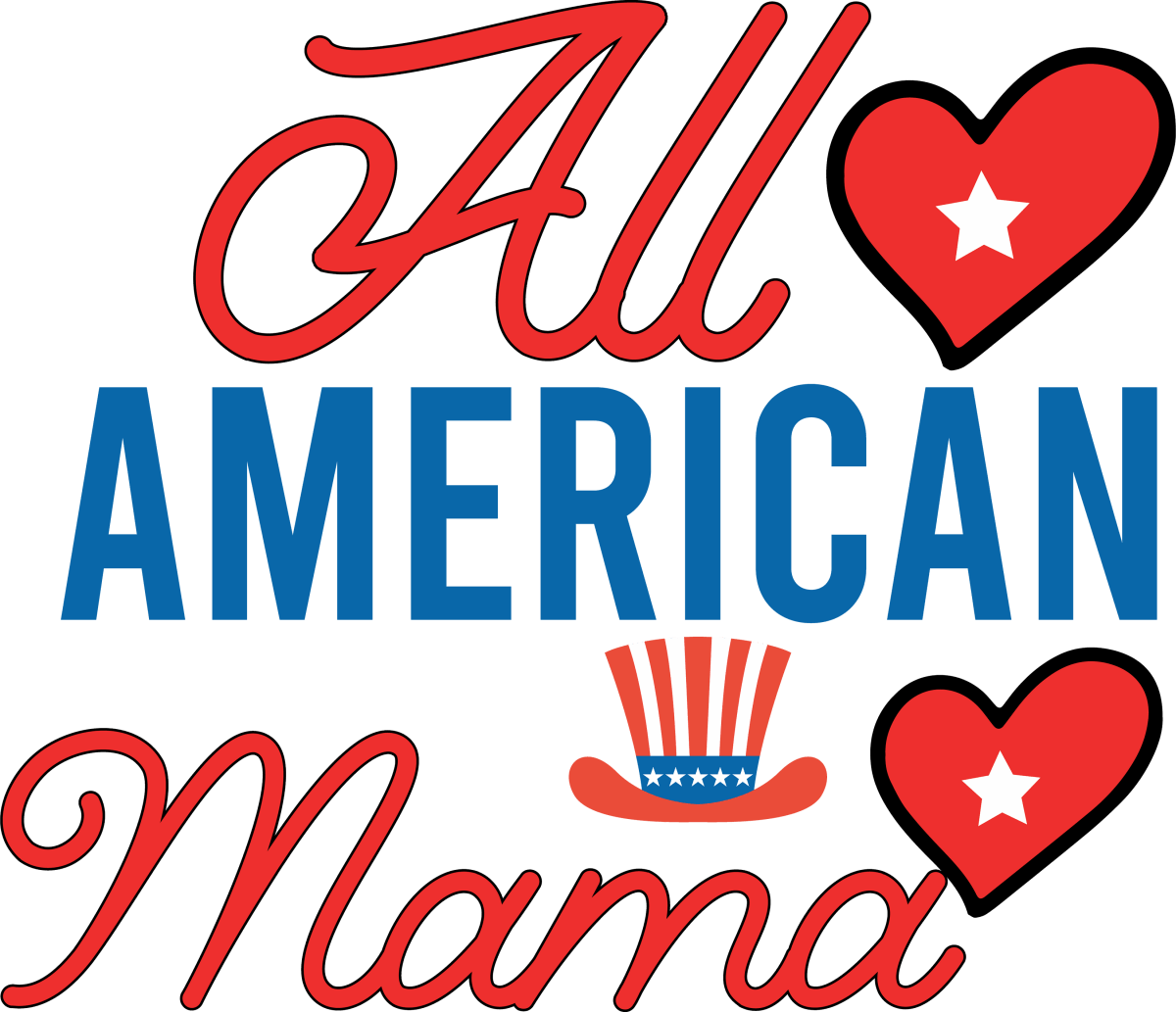 All American Mama - 1060 Ready to Press DTF Transfer - Buy Bulk DTF