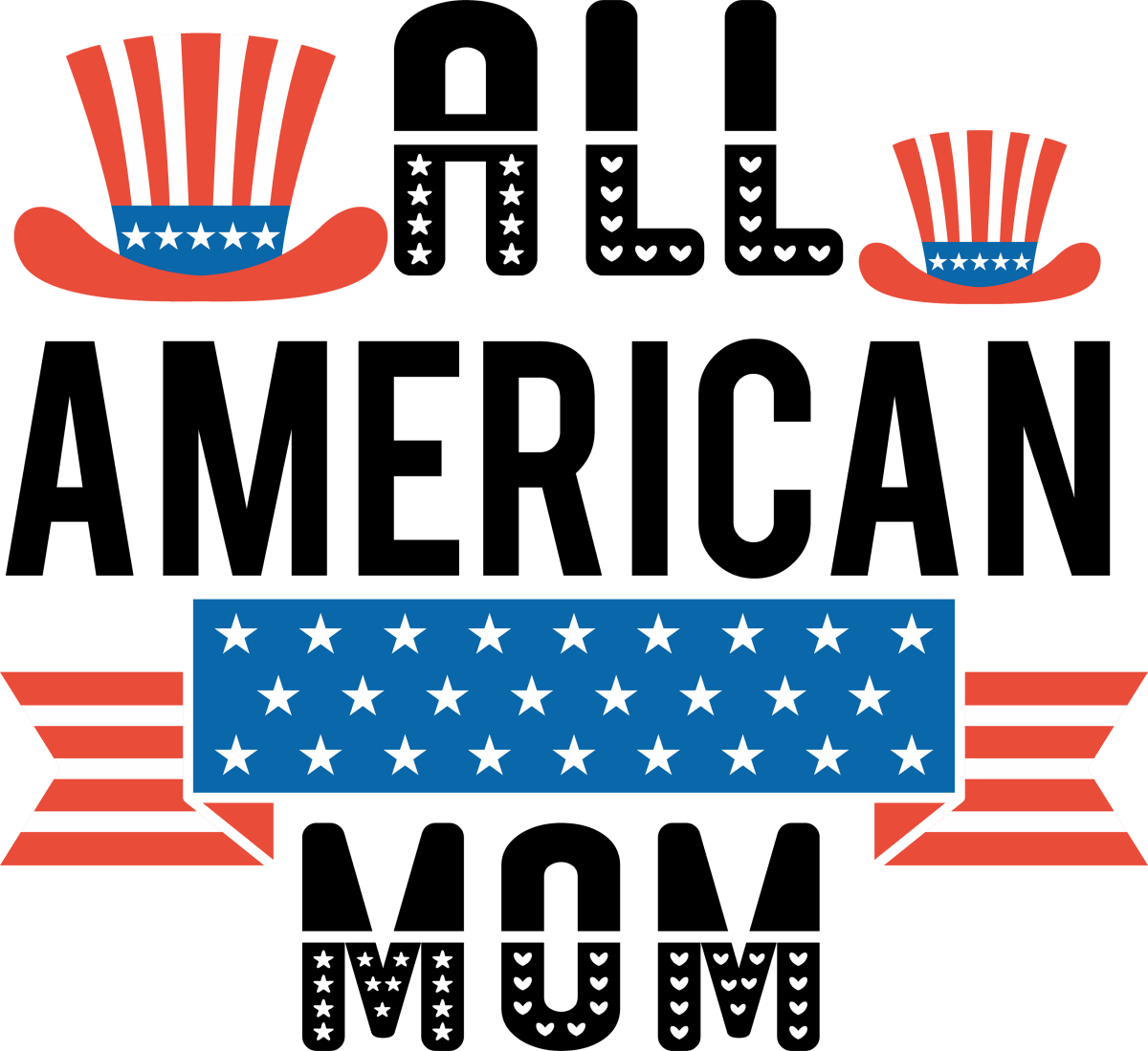 All American Mom - 1061 Ready to Press DTF Transfer - Buy Bulk DTF