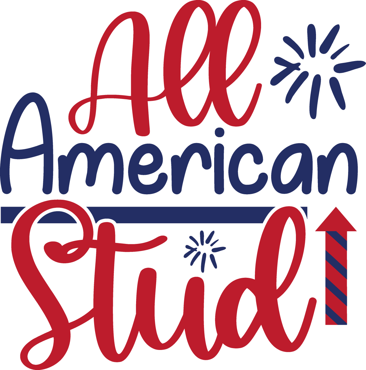 All American Stud - 1039 Ready to Press DTF Transfer - Buy Bulk DTF