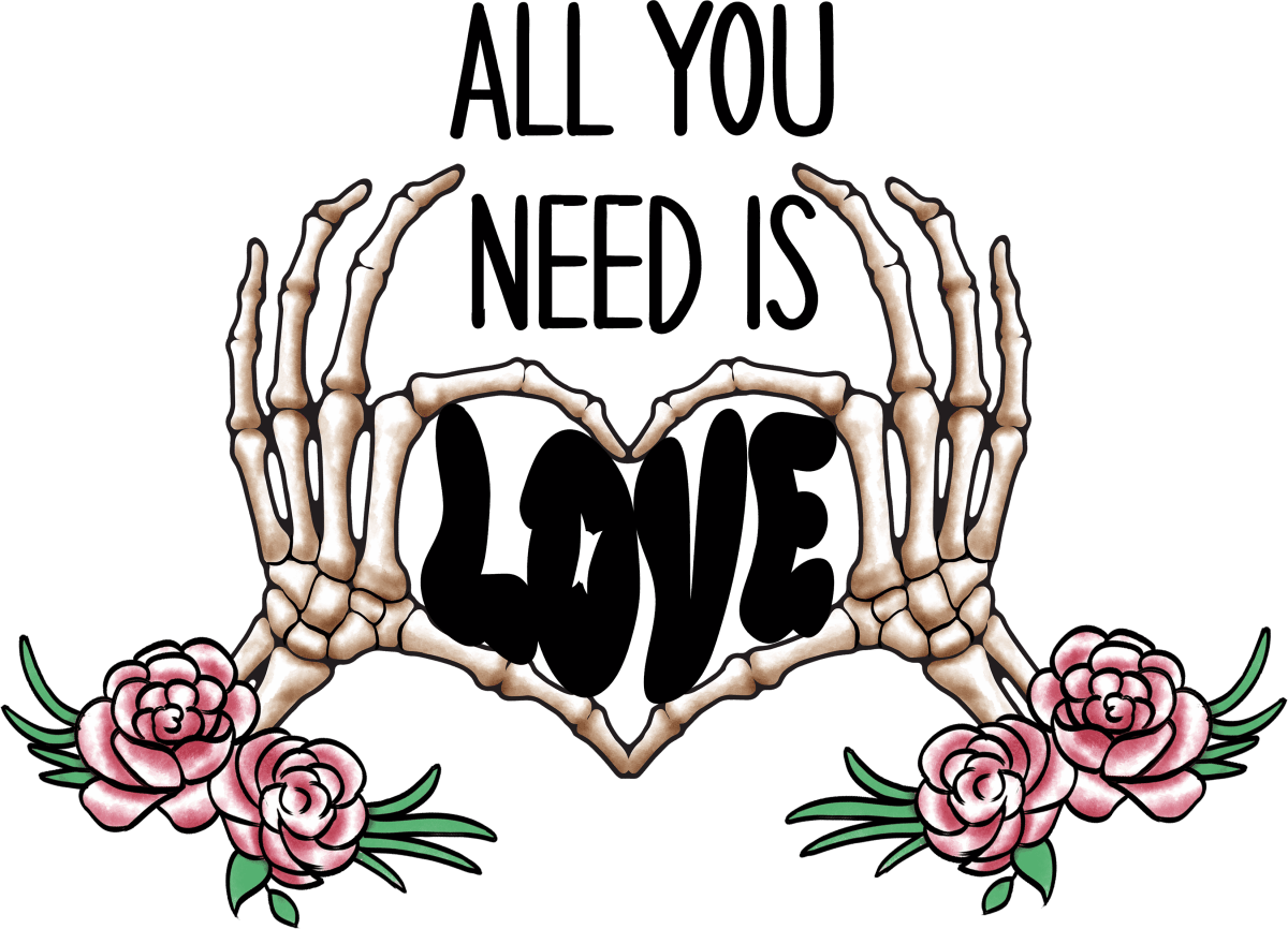 All You Need Is Love Ready To Press DTF Transfer - Buy Bulk DTF