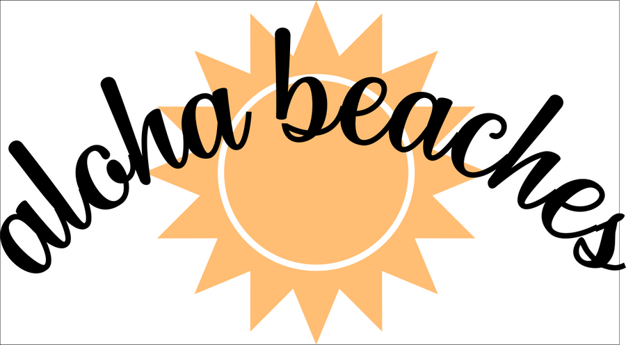 Aloha Beaches Black Text - Ready To Press DTF Transfer - Buy Bulk DTF