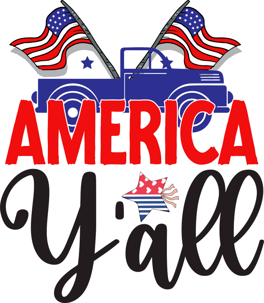 America Y_all - 1076 Ready to Press DTF Transfer - Buy Bulk DTF