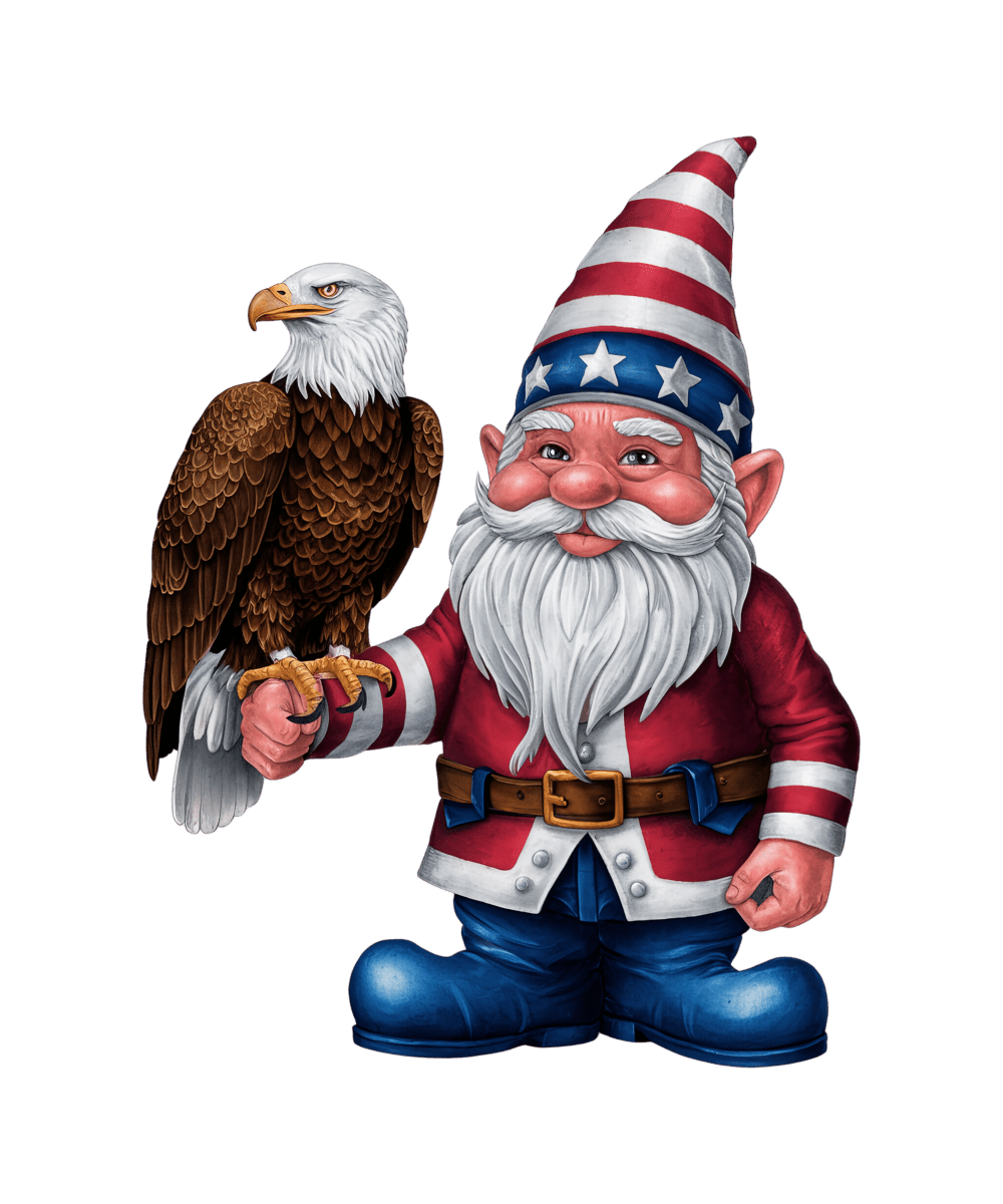 American Eagle Gnome - Ready To Print DTF Transfers - Buy Bulk DTF