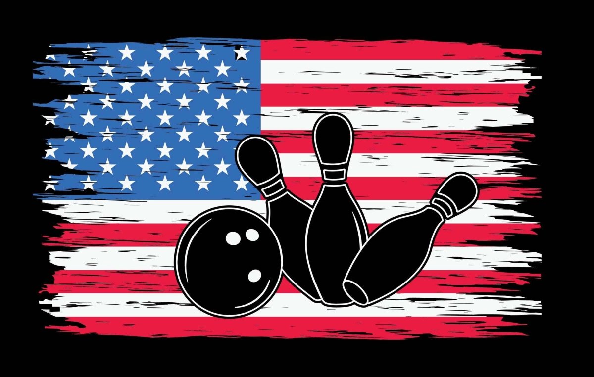 American Flag - Bowling - Ready To Press DTF Transfer - Buy Bulk DTF