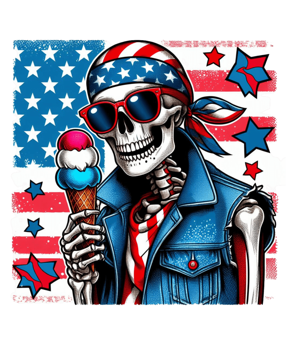 American Flag Celebration - Ready To Print DTF Transfers - Buy Bulk DTF