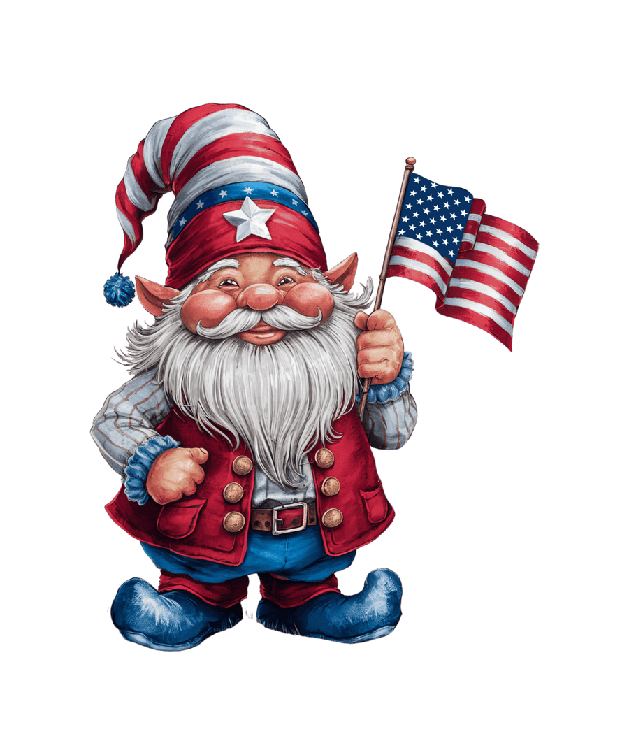American Pride Gnome - Ready To Print DTF Transfers - Buy Bulk DTF