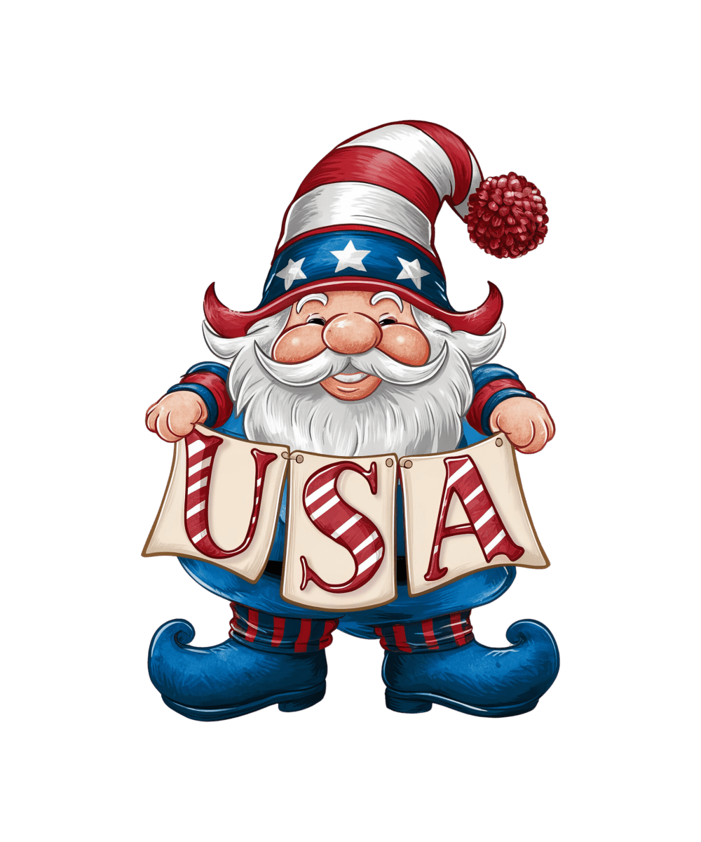 American Spirit Gnome - Ready To Print DTF Transfers - Buy Bulk DTF