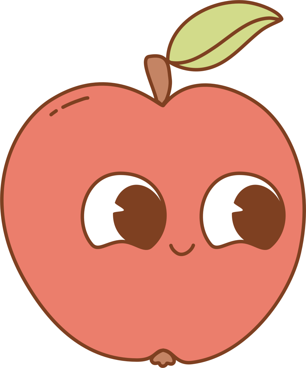 Apple - Big - Happy - Red - Ready To Press DTF Transfer - Buy Bulk DTF