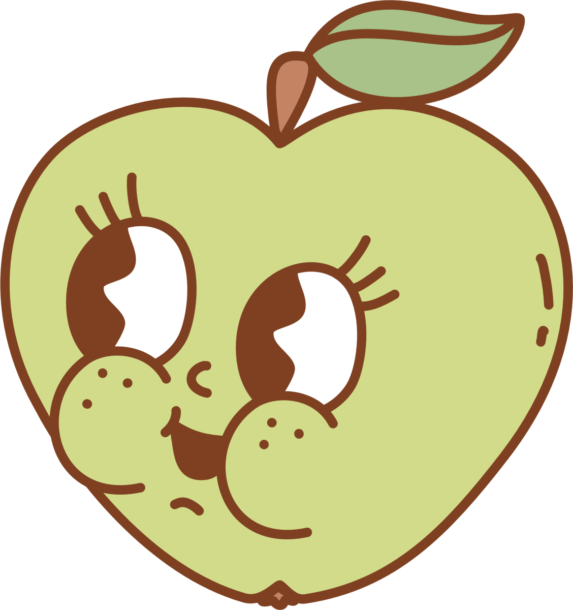 Apple - Small - Green - Ready To Press DTF Transfer - Buy Bulk DTF