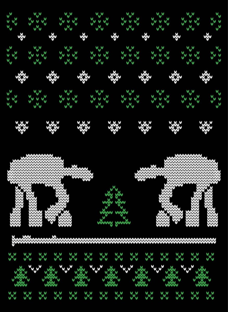 AT AT Robot Ugly Christmas Sweater Party Ready To Press DTF Transfer - Buy Bulk DTF