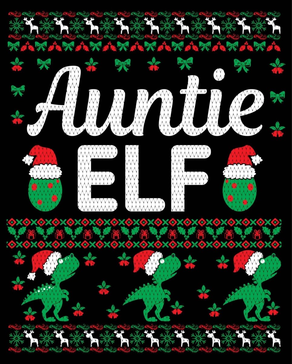 Auntie Elf Ugly Christmas Sweater Party Ready To Press DTF Transfer - Buy Bulk DTF