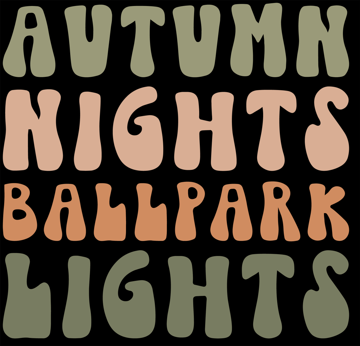 Autumn Nights Ball park Lights - Ready To Press DTF Transfer. - Buy Bulk DTF