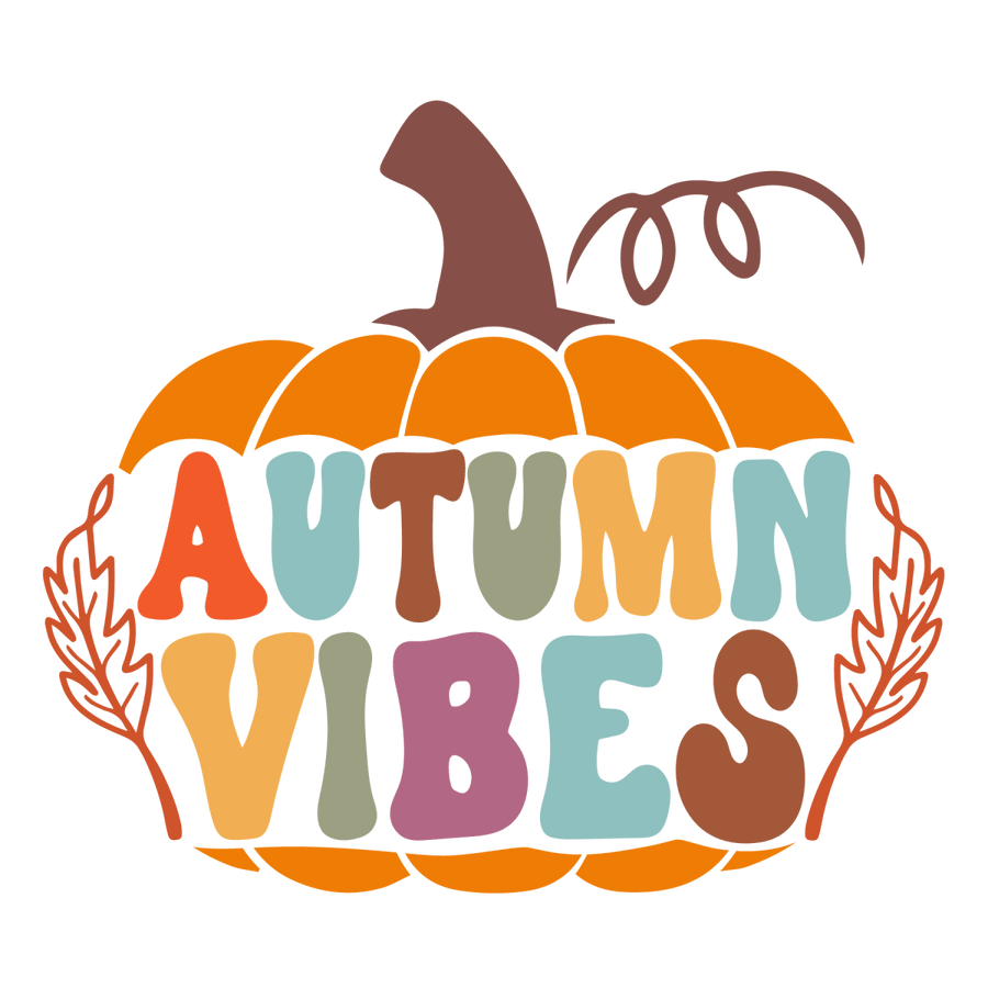 Autumn Vibes inside a Pumpkin Ready To Press DTF Transfer - Buy Bulk DTF