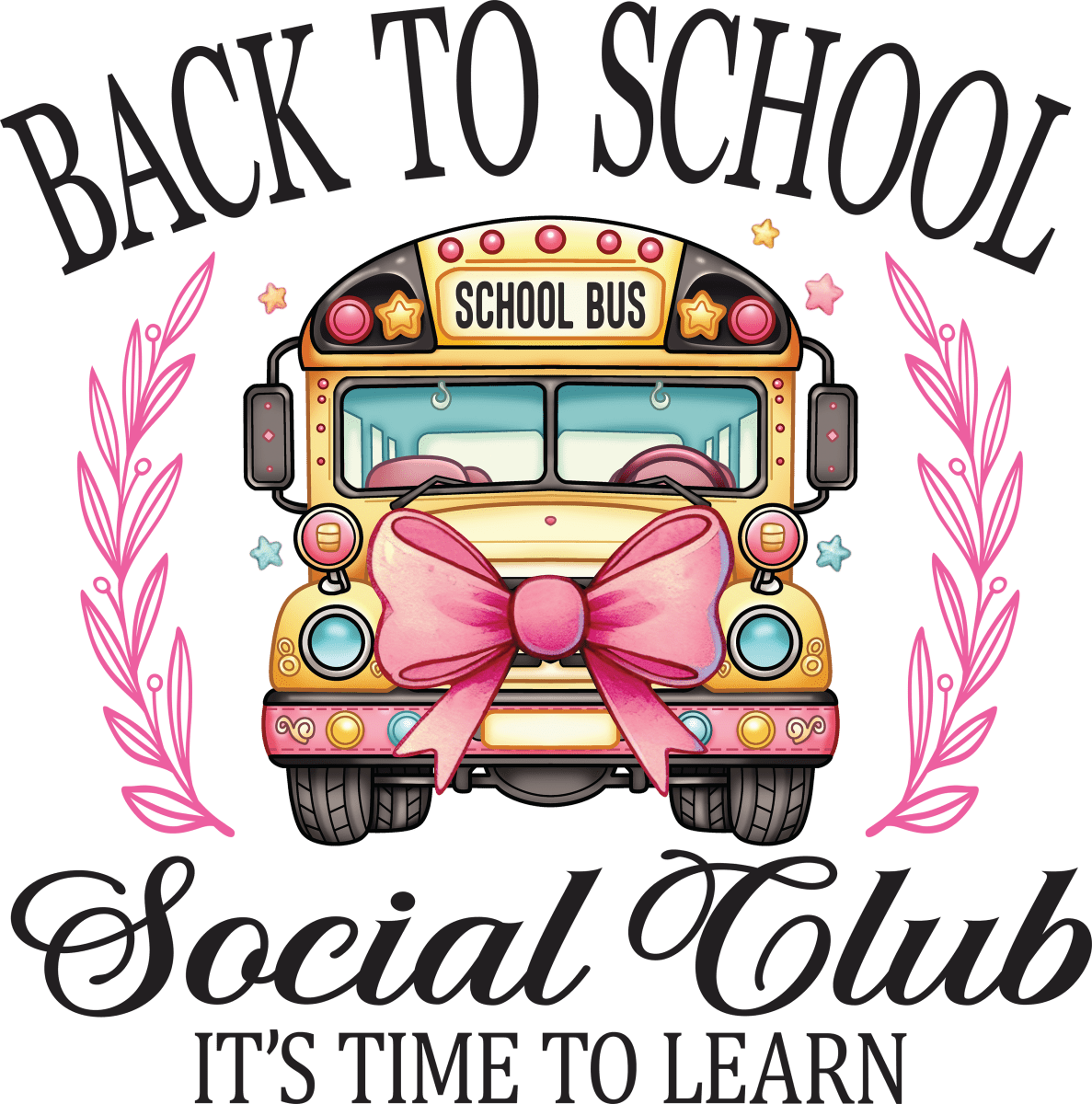 Back To School Social Club - Ready To Press DTF Transfers - Buy Bulk DTF