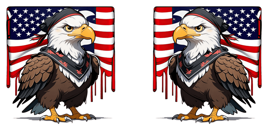 Bald Eagle 4th UV DTF Libbey Glass Wrap - Buy Bulk DTF
