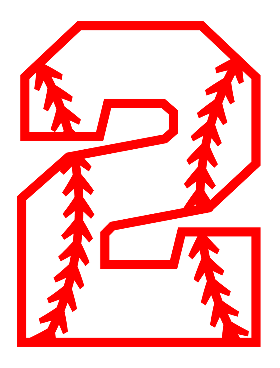 Baseball Number 2 Ready To Press DTF Transfer - Buy Bulk DTF