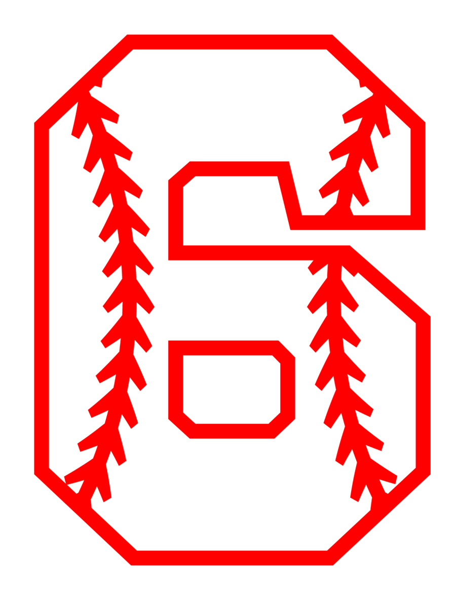 Baseball Number 6 Ready To Press DTF Transfer - Buy Bulk DTF