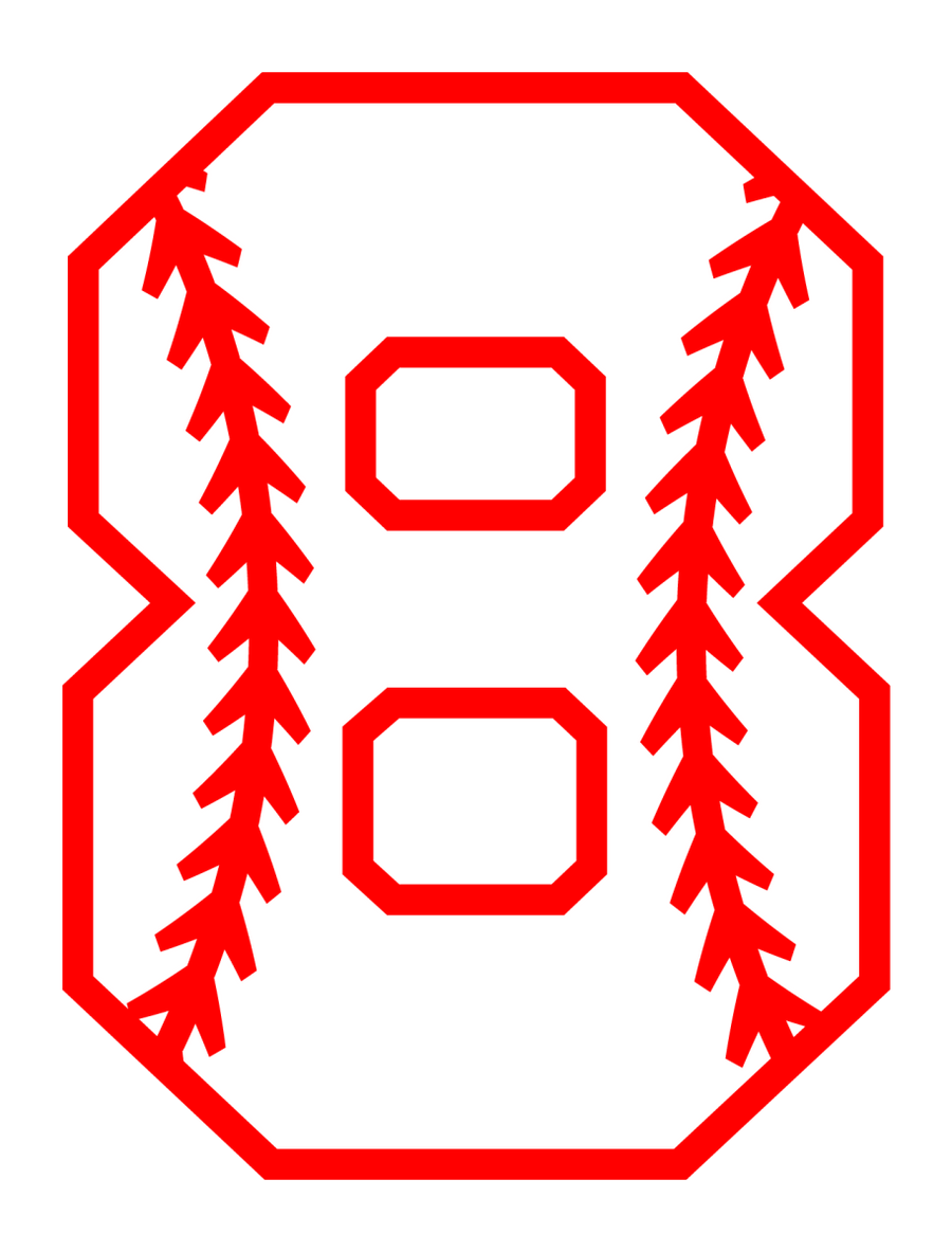 Baseball Number 8 Ready To Press DTF Transfer - Buy Bulk DTF