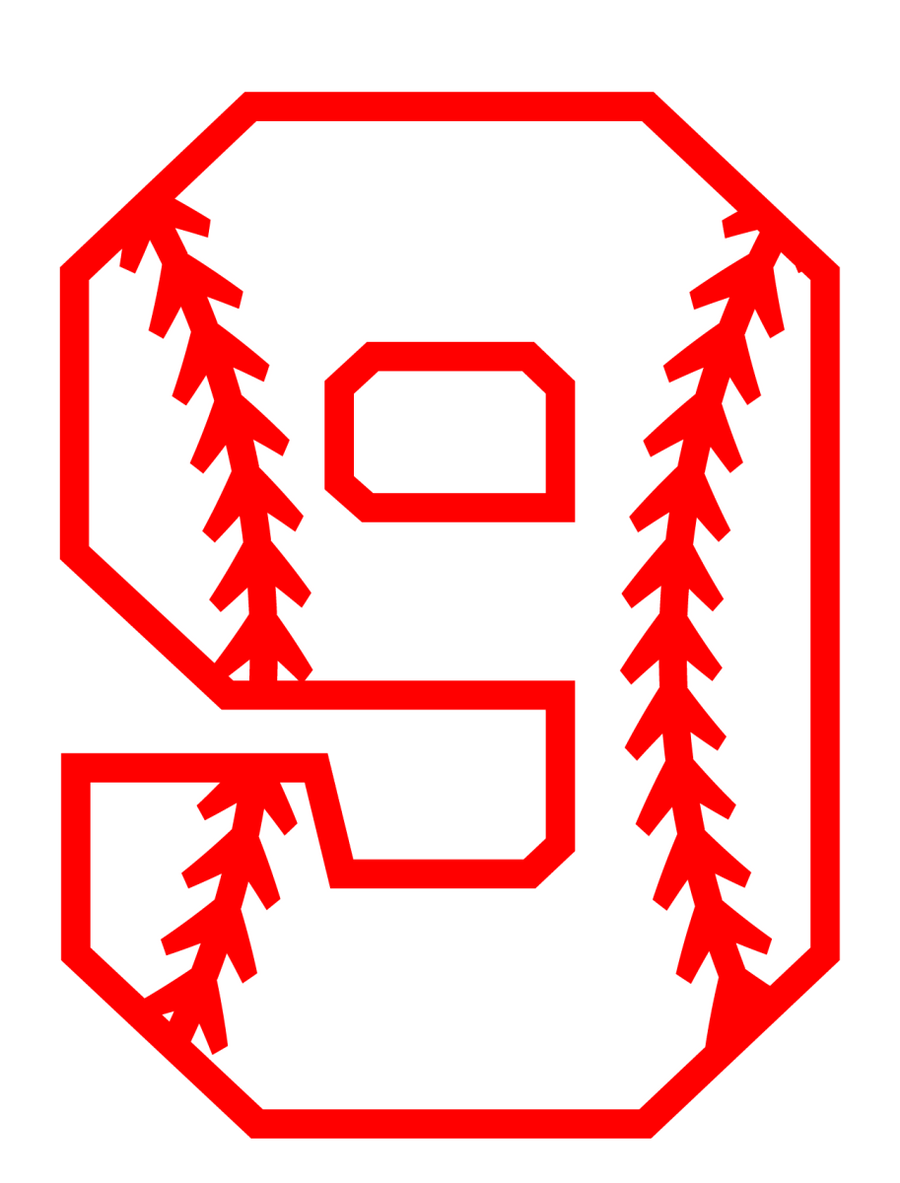 Baseball Number 9 Ready To Press DTF Transfer - Buy Bulk DTF