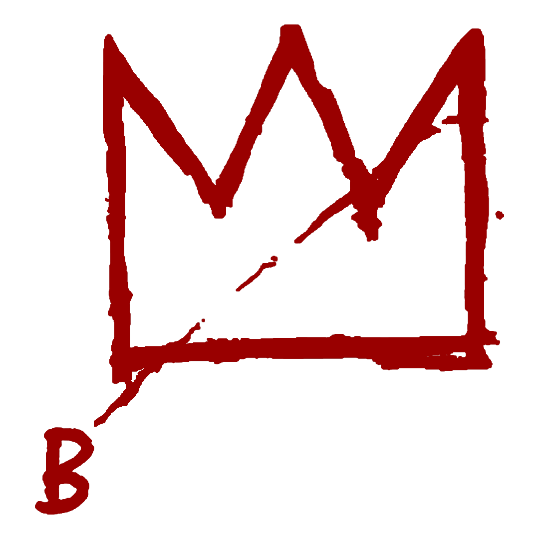 Basquiat Crown Design Red Ready To Press DTF Transfer - Buy Bulk DTF