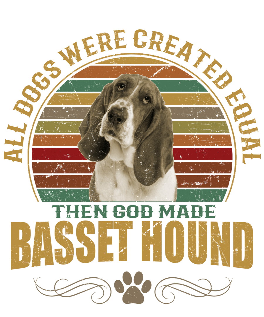 Basset Hound Dog Lover Unisex Men’s T-Shirt Ready To Press DTF Transfer - Buy Bulk DTF