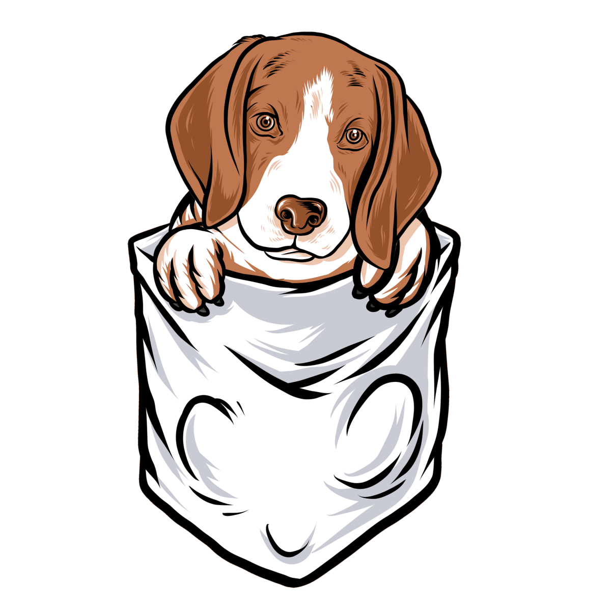 Beagle Pocket - Ready To Press DTF Transfers - Buy Bulk DTF