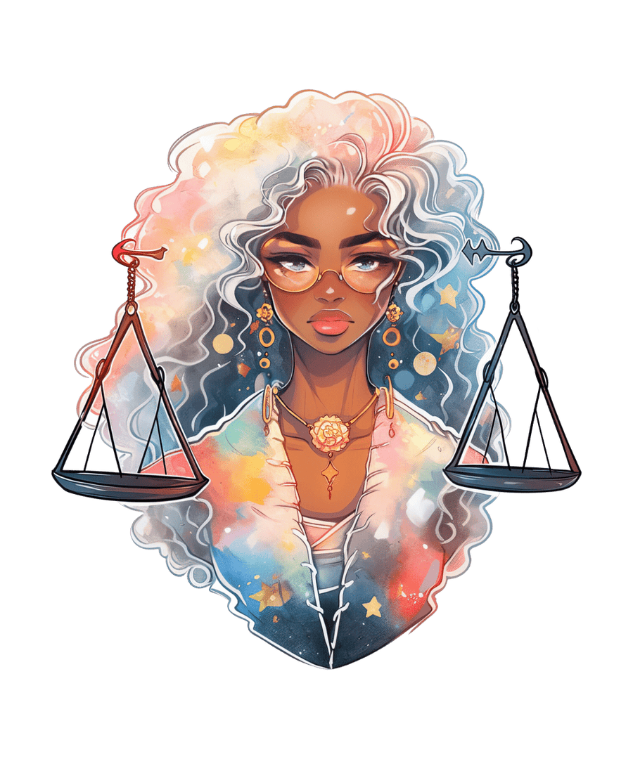 Beautiful Black African Libra - Ready To Press DTF Transfers - Buy Bulk DTF