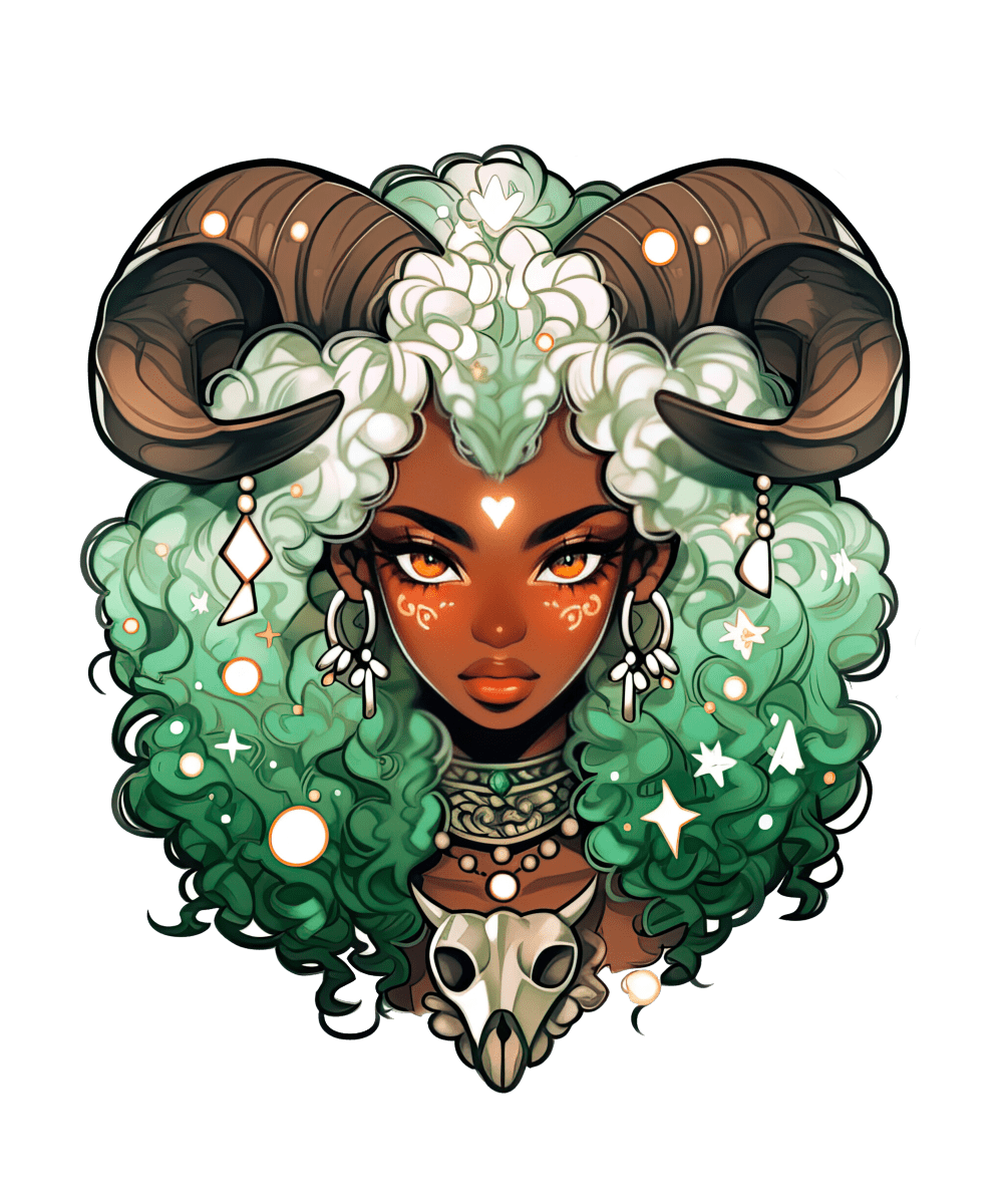 Beautiful Black African Taurus - Ready To Press DTF Transfers - Buy Bulk DTF