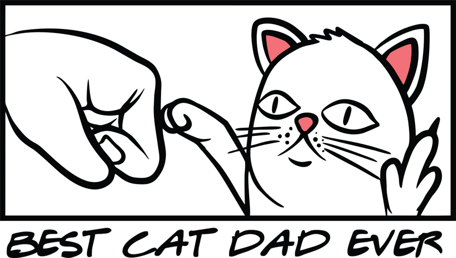Best Cat Dad Ever - Ready To Press DTF Transfer - Buy Bulk DTF