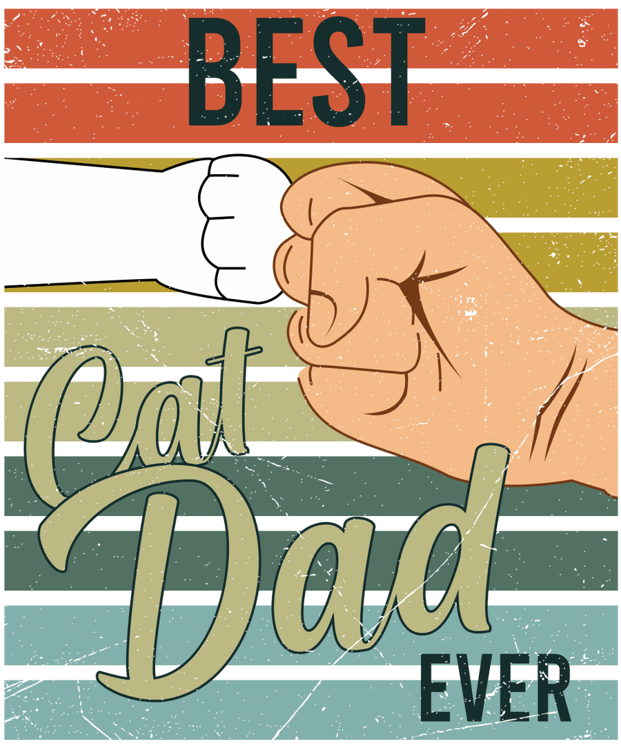 Best Cat Dad - Ready To Press DTF Transfer - Buy Bulk DTF