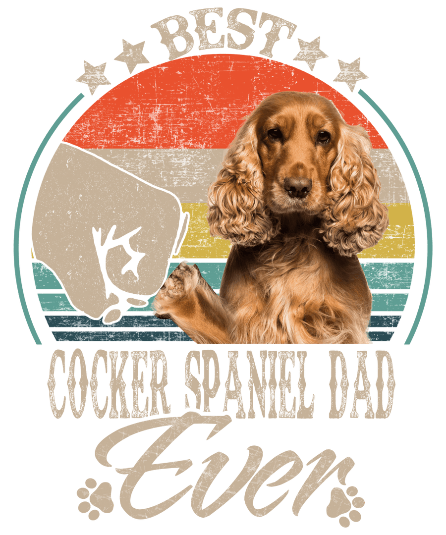 Best Cocker Spaniel Dad Ready To Press DTF Transfer - Buy Bulk DTF