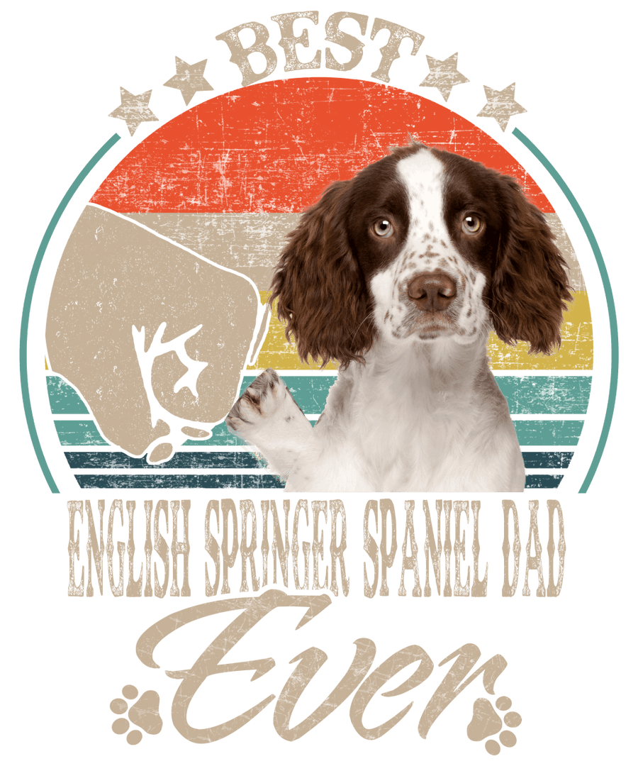 Best English Springer Spaniel Dad Ready To Press DTF Transfer - Buy Bulk DTF