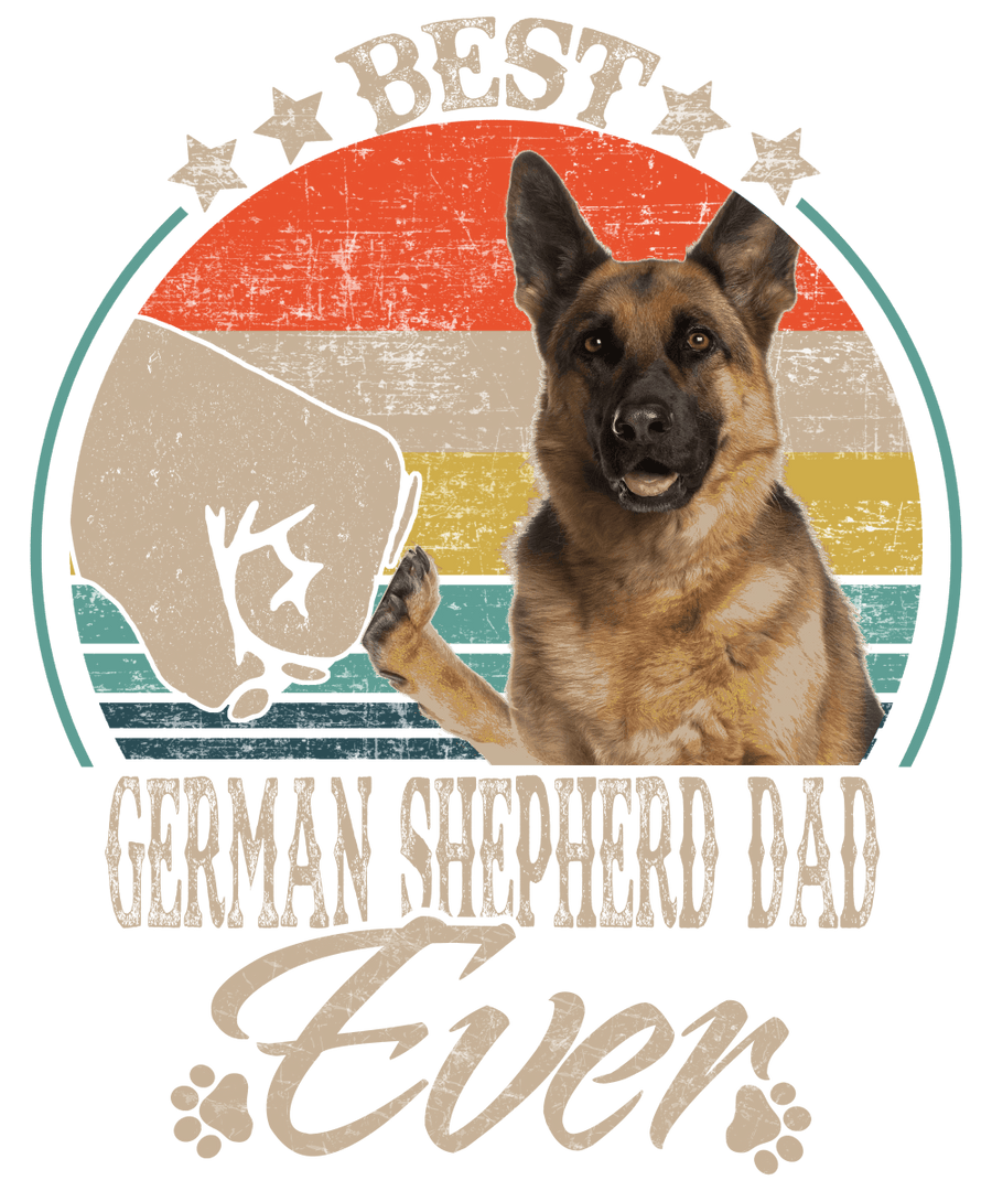 Best German Shepherd Dad Ready To Press DTF Transfer - Buy Bulk DTF