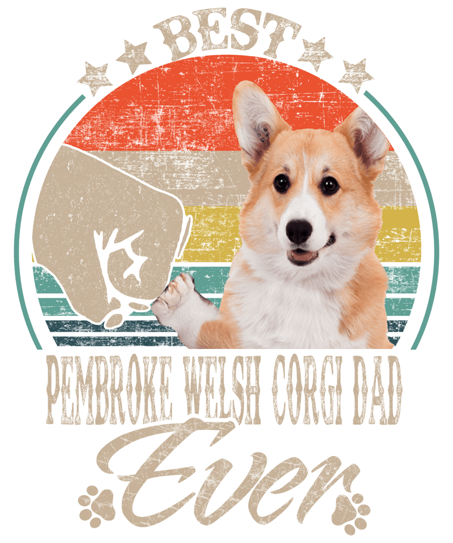 Best Pembroke Welsh Corgi Dad Ready To Press DTF Transfer - Buy Bulk DTF