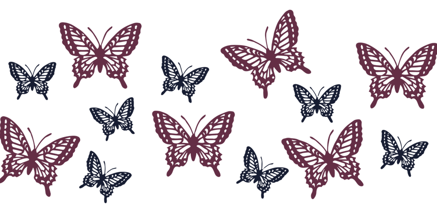 Big Butterfly - UV DTF Libbey Glass Wrap - Buy Bulk DTF